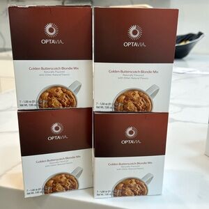4 boxes Optavia Golden Butterscotch Blondie Mix: new unopened